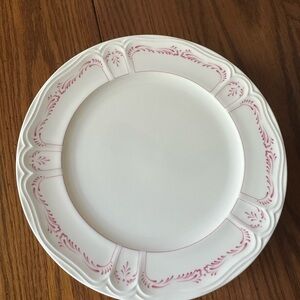 Lenox White Sands Elegant White and Pink salad  Plate